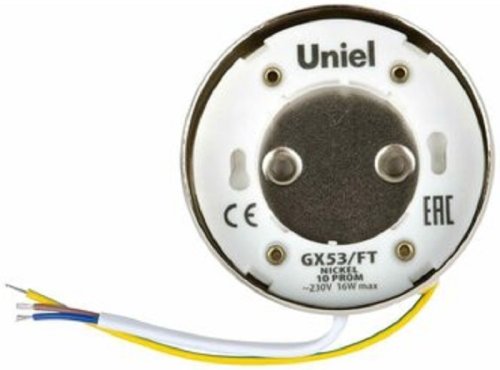 Светильник накладной Uniel GX53/FT NICKEL 10 PROM GX53 220В Никель картинка 